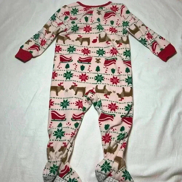 Carter's - Footed Christmas Fleece one piece/sleeper. Size 12 months - Picture 3 of 3
